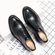 LUXURY COMFORTABLE OXFORD LEATHER BLACK SHOES
