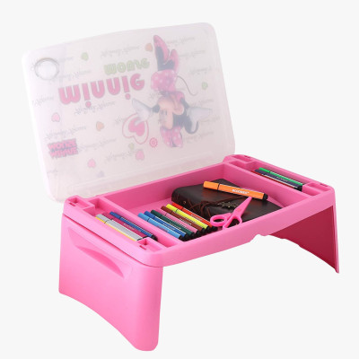 Foldable Study Table with Book-Pen-Pencil Compartment