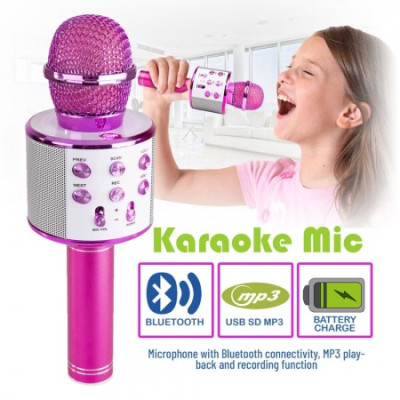 Wireless Bluetooth Karaoke Microphone Speaker Handheld