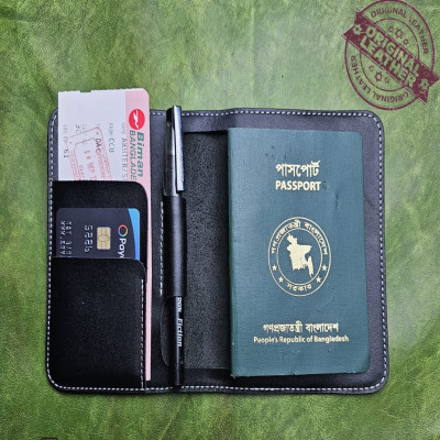 Black Passport Holder Premium Quality (Original Leather)